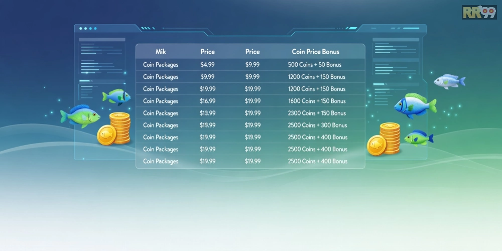 Bảng giá nạp xu và ưu đãi hấp dẫn cho game bắn cá rr99 năm 2025