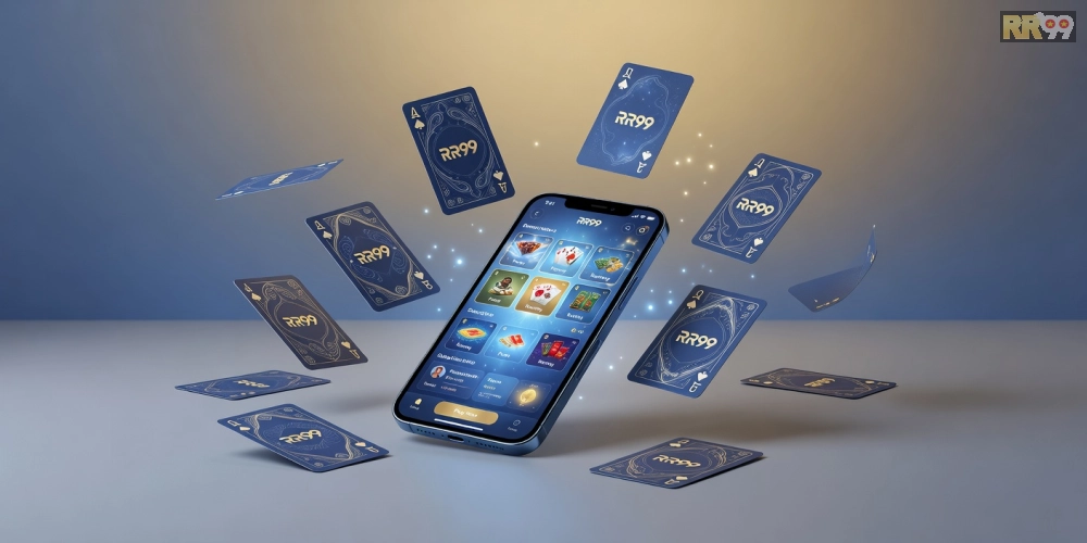 Minh họa giao diện game bài online rr99 với các tựa game phổ biến