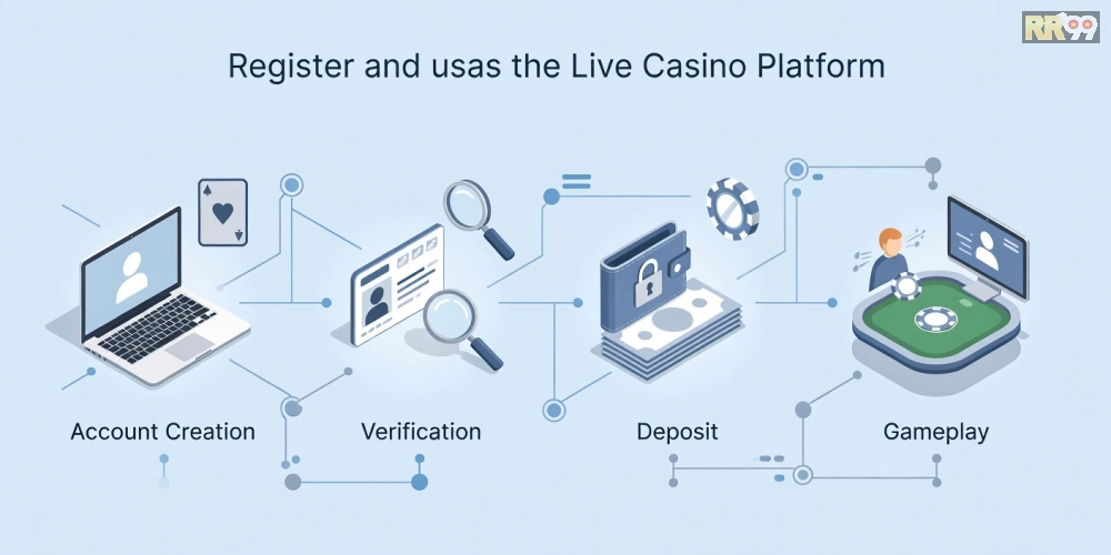 Các bước đăng ký và sử dụng live casino rr99 an toàn từ A đến Z