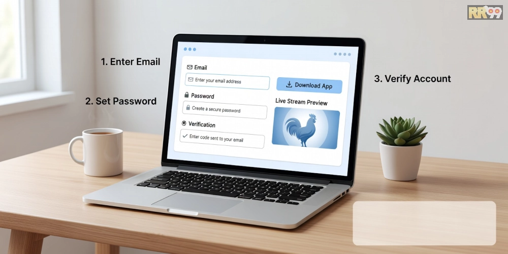 Hướng dẫn từng bước đăng ký tài khoản xem đá gà trực tuyến rr99 đơn giản và nhanh chóng